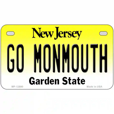 Go Monmouth Novelty Metal License Plate 7" x 4" (MP)