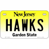 Hawks Novelty Metal License Plate 7" x 4" (MP)