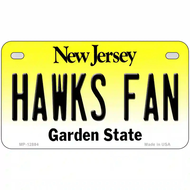 Hawks Fan New Jersey Novelty Metal License Plate LP-12884 7" x 4" (MP)