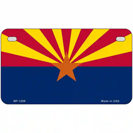 Arizona Small Star Novelty Metal License Plate 7" x 4" (MP)