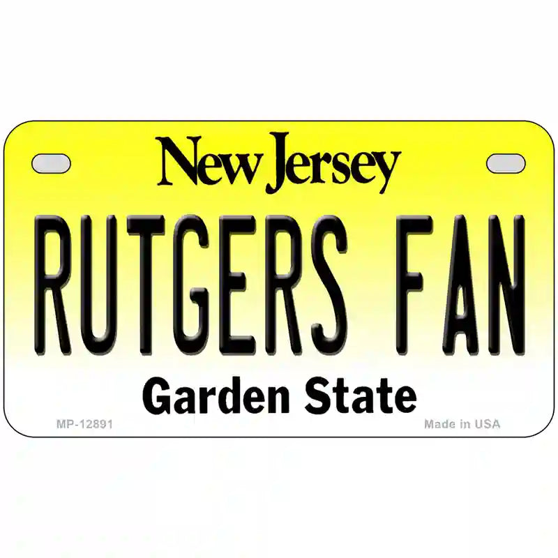 Rutgers Fan Novelty Metal License Plate 7" x 4" (MP)