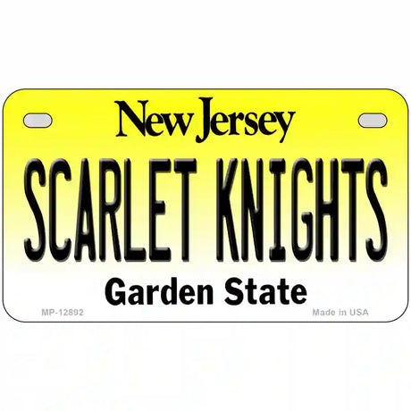 Scarlet Knights Novelty Metal License Plate 7" x 4" (MP)