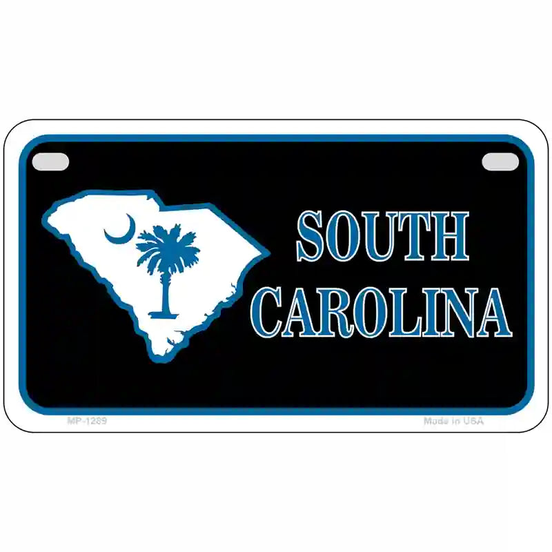 South Carolina Flag Novelty Metal License Plate 7" x 4" (MP)