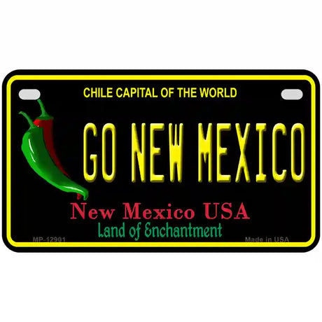 Go New Mexico Novelty Metal License Plate 7" x 4" (MP)