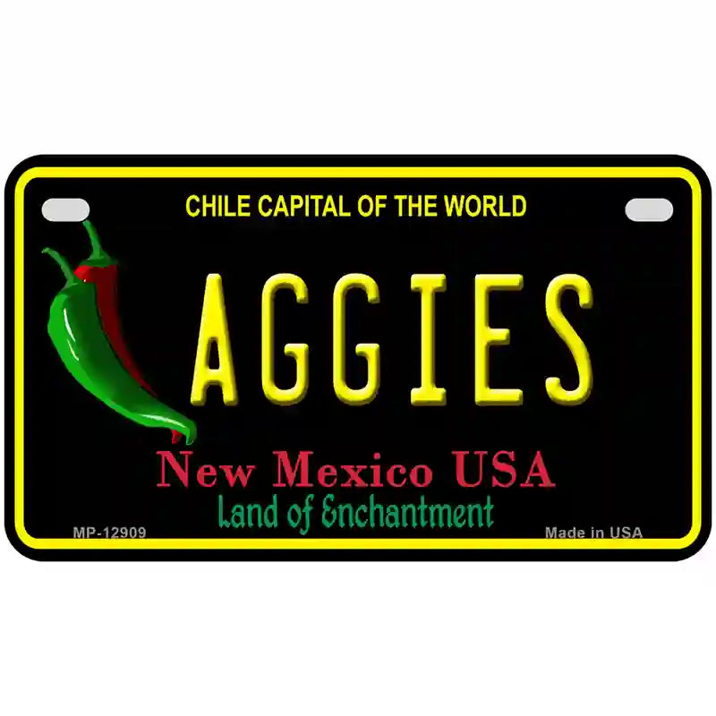 Aggies Novelty Metal License Plate 7" x 4" (MP)