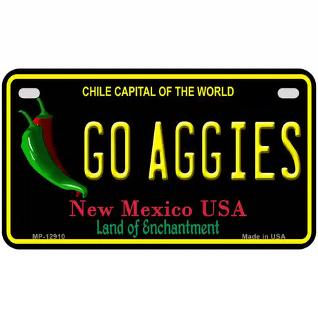 Go Aggies Novelty Metal License Plate 7" x 4" (MP)