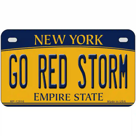 Go Red Storm Novelty Metal License Plate 7" x 4" (MP)