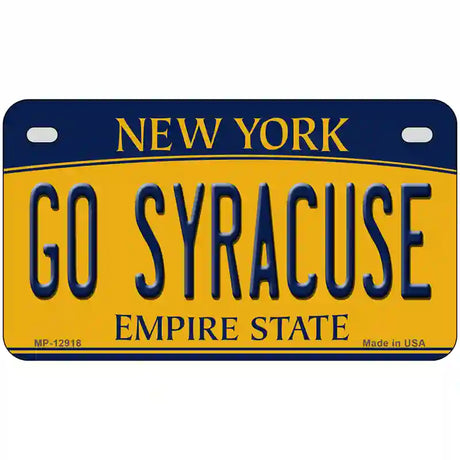 Go Syracuse Novelty Metal License Plate 7" x 4" (MP)