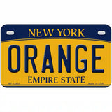 Orange Novelty Metal License Plate 7" x 4" (MP)