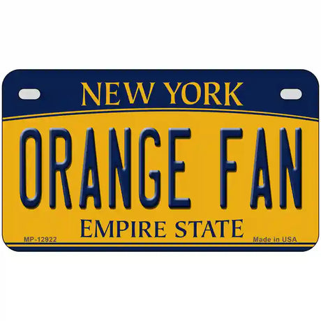 Orange Fan Novelty Metal License Plate 7" x 4" (MP)