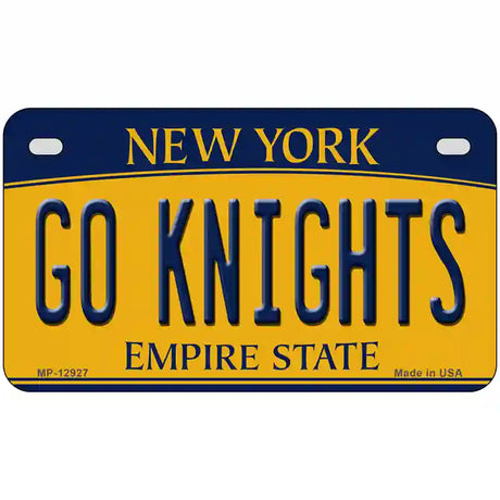 Go Black Knights Novelty Metal License Plate 7" x 4" (MP)