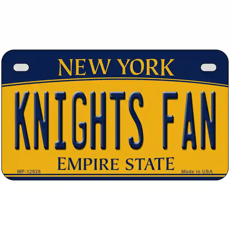 Black Knights Fan Novelty Metal License Plate 7" x 4" (MP)