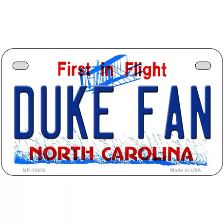 Duke Fan Novelty Metal License Plate 7" x 4" (MP)