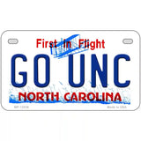 Go Univ North Carolina Novelty Metal License Plate 7" x 4" (MP)