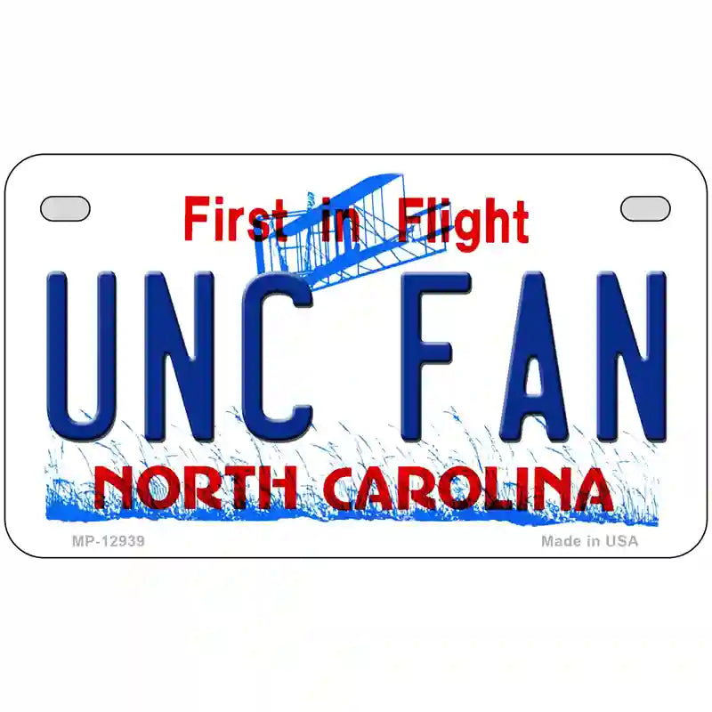 Univ North Carolina Fan Novelty Metal License Plate 7" x 4" (MP)