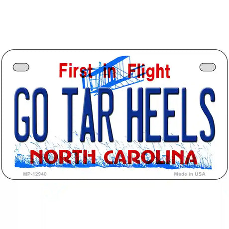 Go Tar Heels Novelty Metal License Plate 7" x 4" (MP)