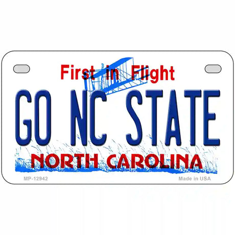 Go North Carolina State Novelty Metal License Plate 7" x 4" (MP)