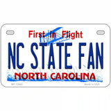 North Carolina State Fan Novelty Metal License Plate 7" x 4" (MP)