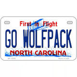 Go Wolfpack Novelty Metal License Plate 7" x 4" (MP)