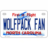 Wolfpack Fan Novelty Metal License Plate 7" x 4" (MP)