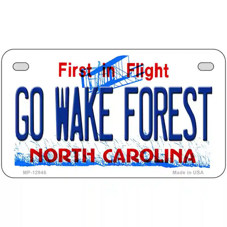 Go Wake Forest Novelty Metal License Plate 7" x 4" (MP)