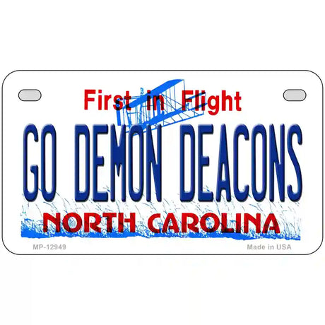 Go Demon Deacons Novelty Metal License Plate 7" x 4" (MP)