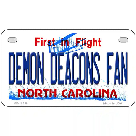 Demon Deacons Fan Novelty Metal License Plate 7" x 4" (MP)