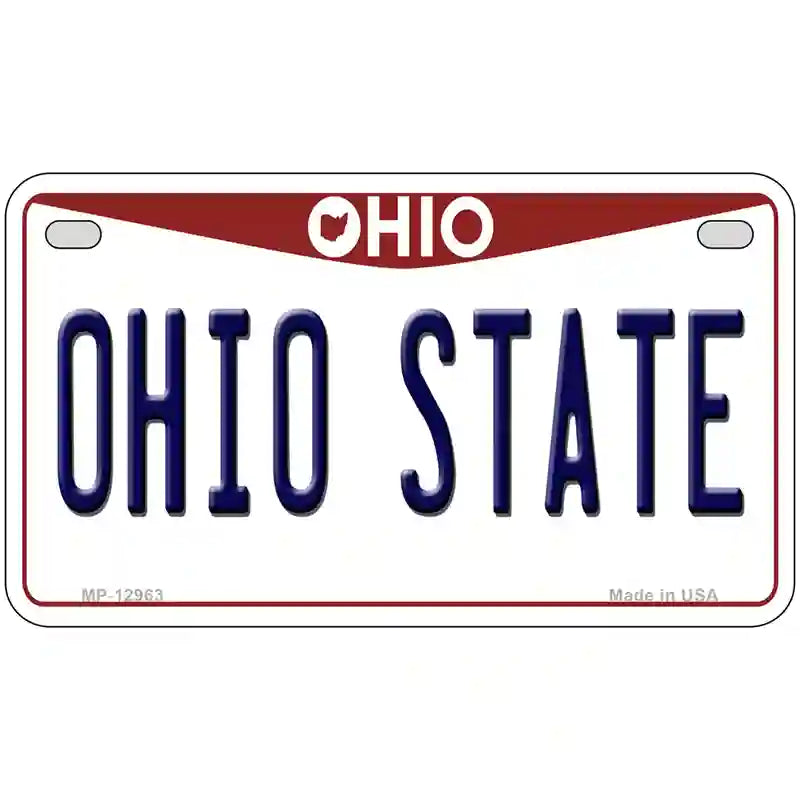 Ohio State Novelty Metal License Plate 7" x 4" (MP)