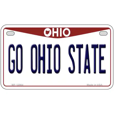 Go Ohio State Novelty Metal License Plate 7" x 4" (MP)