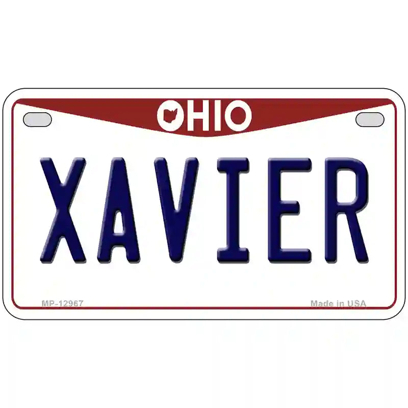 Xavier Novelty Metal License Plate 7" x 4" (MP)