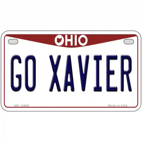 Go Xavier Novelty Metal License Plate 7" x 4" (MP)