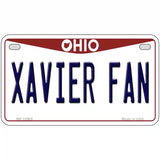 Xavier Fan Novelty Metal License Plate 7" x 4" (MP)