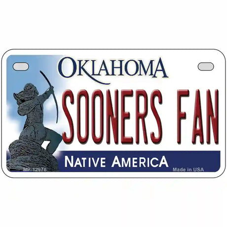 Sooners Fan Novelty Metal License Plate 7" x 4" (MP)