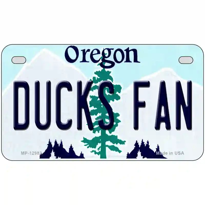 Ducks Fan Novelty Metal License Plate 7" x 4" (MP)