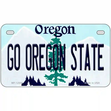 Go Oregon State Novelty Metal License Plate 7" x 4" (MP)