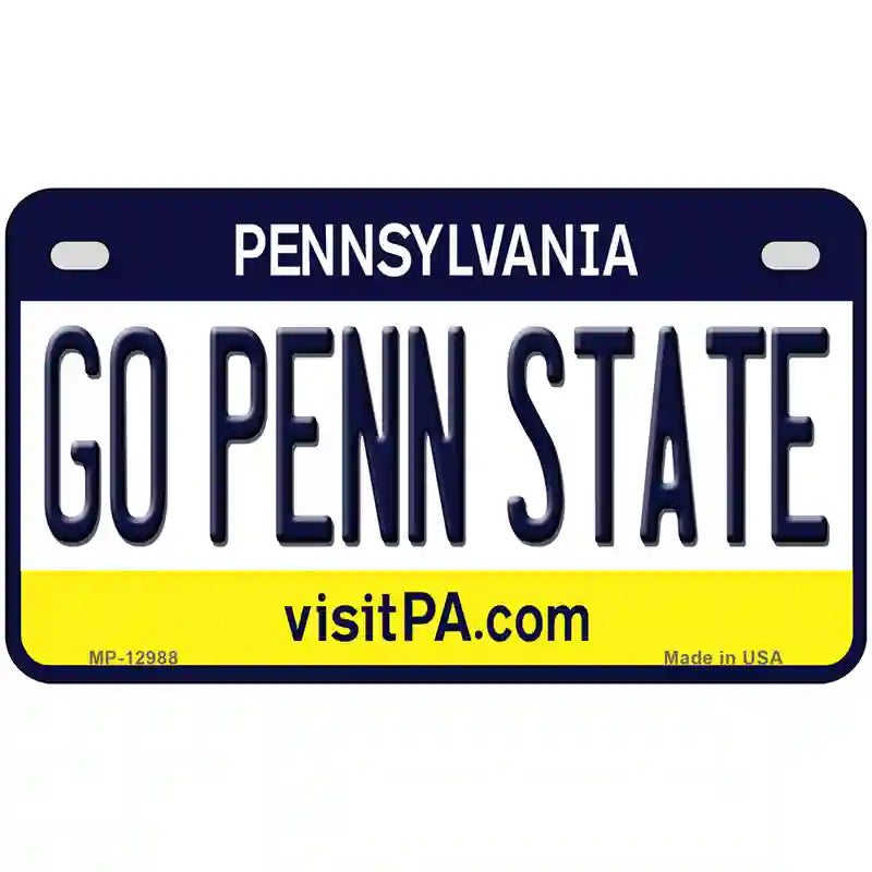 Go Penn State Novelty Metal License Plate 7" x 4" (MP)