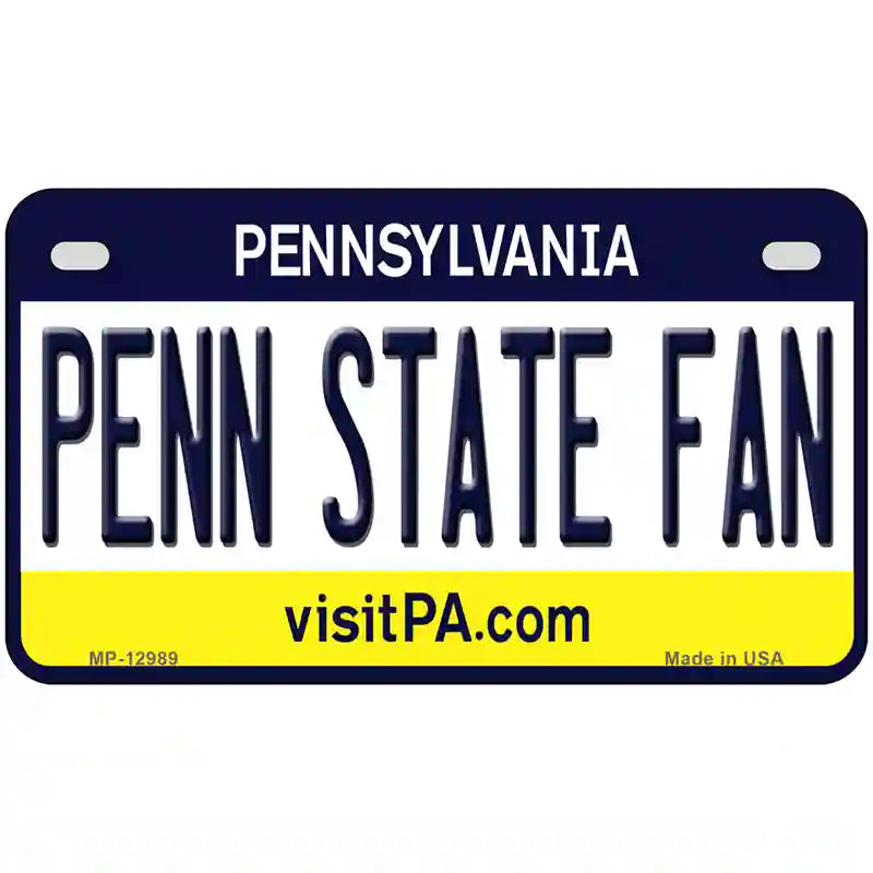 Penn State Fan Novelty Metal License Plate 7" x 4" (MP)