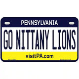 Go Nittany Lions Novelty Metal License Plate 7" x 4" (MP)