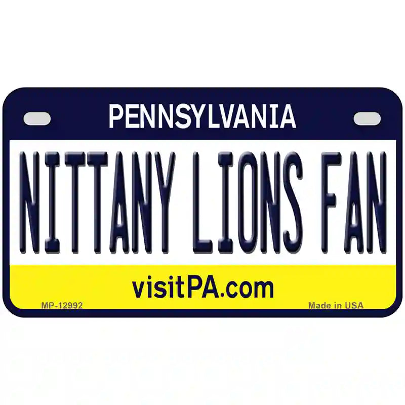 Nittany Lions Fan Novelty Metal License Plate 7" x 4" (MP)