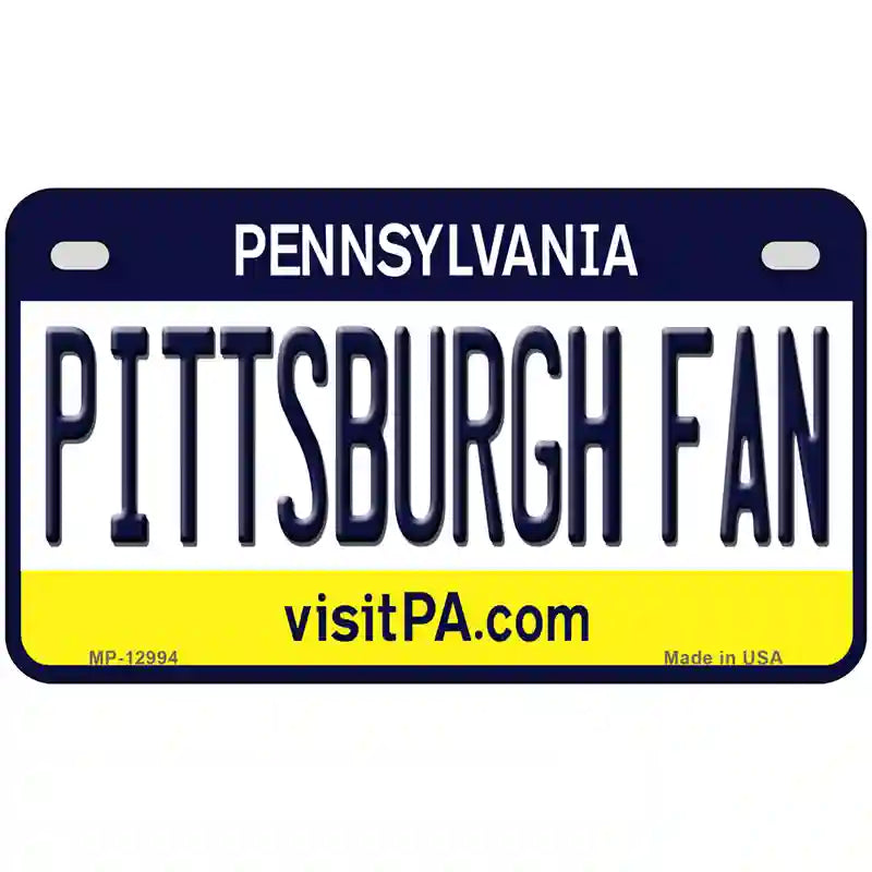 Pittsburgh Fan Novelty Metal License Plate 7" x 4" (MP)