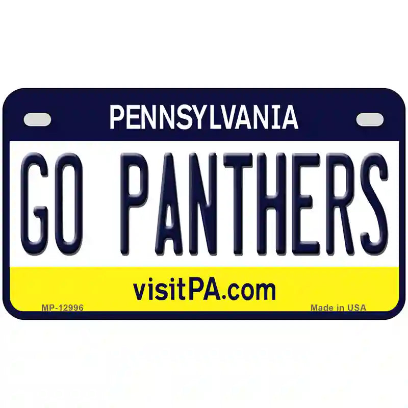 Go Panthers Novelty Metal License Plate 7" x 4" (MP)