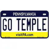 Go Temple Novelty Metal License Plate 7" x 4" (MP)