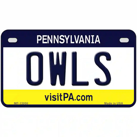 Owls Novelty Metal License Plate 7" x 4" (MP)