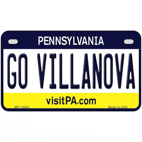 Go Villanova Novelty Metal License Plate 7" x 4" (MP)