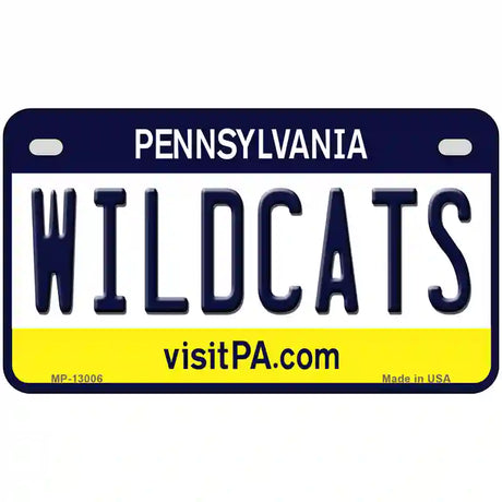 Wildcats Pennsylvania Novelty Metal License Plate 7" x 4" (MP)