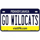 Go Wildcats Pennsylvania Novelty Metal License Plate 7" x 4" (MP)