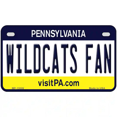 Wildcats Fan Pennsylvania Novelty Metal License Plate 7" x 4" (MP)