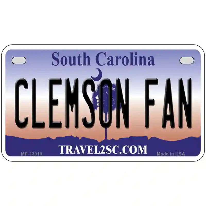 Clemson Fan Novelty Metal License Plate 7" x 4" (MP)