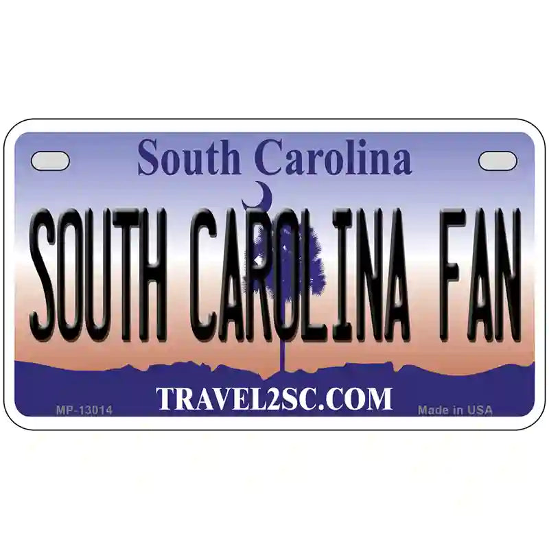 South Carolina Fan Novelty Metal License Plate 7" x 4" (MP)