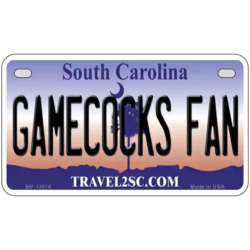 Gamecocks Fan Novelty Metal License Plate 7" x 4" (MP)